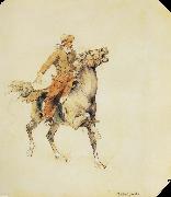 Frederic Remington The cowboy oil painting artist